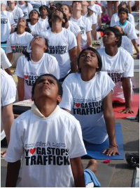 Yoga stops traffick 2013